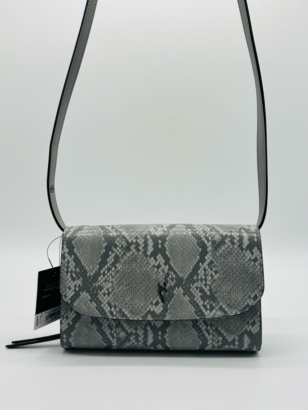 Simply Vera Vera Wang Mini Crossbody Bag Gray Python Snakeskin Print